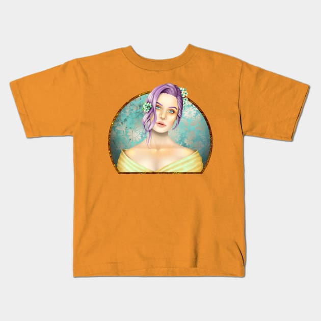 Orange Blossoms Kids T-Shirt by CatAstropheBoxes